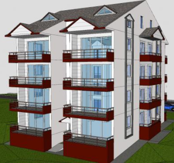 公寓装修SU模型下载_sketchup草图大师SKP模型