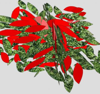 檵木属灌木SU模型下载_sketchup草图大师SKP模型