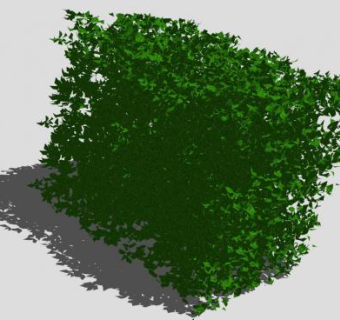 绿叶阔叶灌木篱笆SU模型下载_sketchup草图大师SKP模型