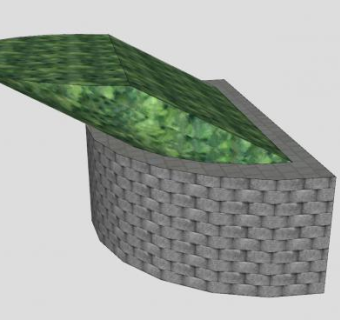 砖石装饰造型灌木SU模型下载_sketchup草图大师SKP模型