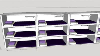 无家可归住房胶囊公寓SU模型下载_sketchup草图大师SKP模型