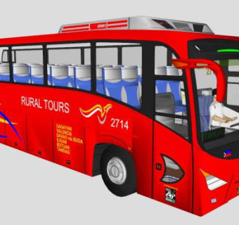 大客车班车直达快吧的SU模型_su模型下载 草图大师模型_SKP模型