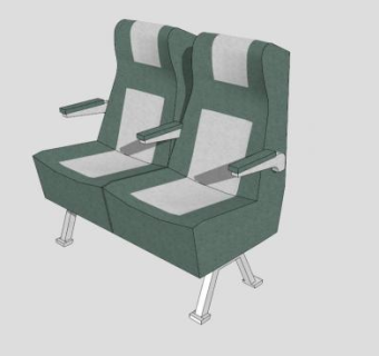 客车座位椅子SU模型_su模型下载 草图大师模型_SKP模型