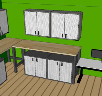 监控室内装修SU模型下载_sketchup草图大师SKP模型