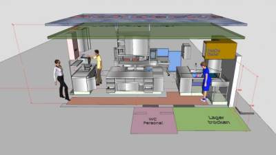 专业酒店厨房SU模型下载_sketchup草图大师SKP模型