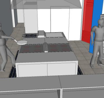 酒店厨房装修SU模型下载_sketchup草图大师SKP模型