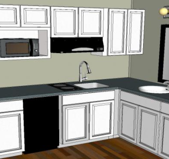 厨房酒店装修SU模型下载_sketchup草图大师SKP模型