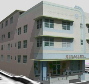 新月饭店餐饮酒店SU模型下载_sketchup草图大师SKP模型