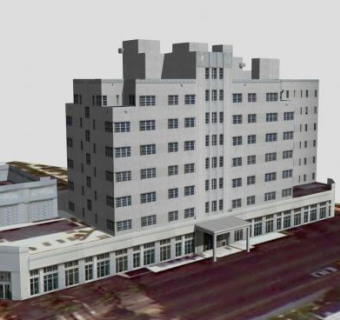 现代酒店外观SU模型下载_sketchup草图大师SKP模型