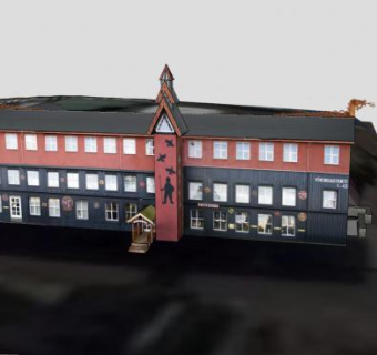 酒店海盗建筑外观SU模型下载_sketchup草图大师SKP模型