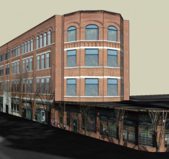 市场街建筑户外SU模型下载_sketchup草图大师SKP模型