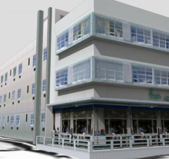 企鹅酒店建筑SU模型下载_sketchup草图大师SKP模型