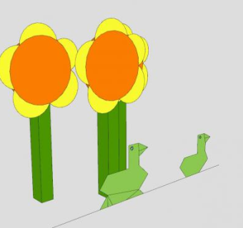 花和动物SU模型下载_sketchup草图大师SKP模型