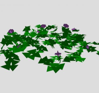 开花植物花地皮SU模型下载_sketchup草图大师SKP模型