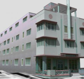 旅馆酒店外观SU模型下载_sketchup草图大师SKP模型