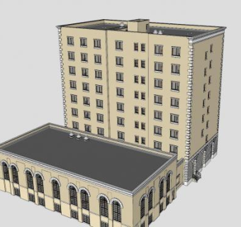 红地毯酒店宾馆SU模型下载_sketchup草图大师SKP模型