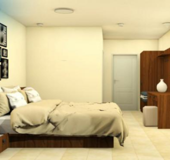 酒店房间装修SU模型下载_sketchup草图大师SKP模型