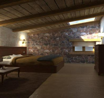 现代宾馆酒店套房SU模型下载_sketchup草图大师SKP模型