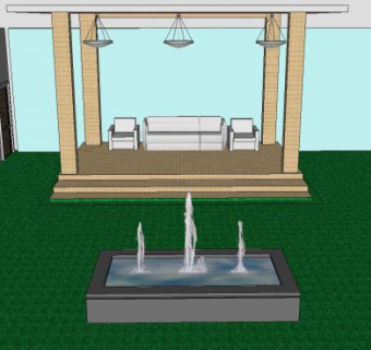 婚礼草坪酒店SU模型下载_sketchup草图大师SKP模型