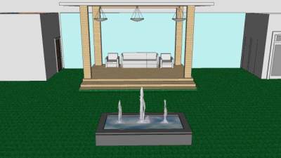 婚礼草坪酒店SU模型下载_sketchup草图大师SKP模型