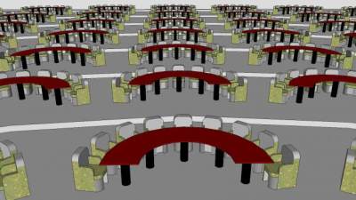 婚礼大厅酒店宴会SU模型下载_sketchup草图大师SKP模型