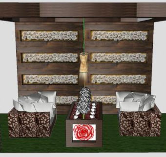 露台紫檀咖啡厅SU模型下载_sketchup草图大师SKP模型