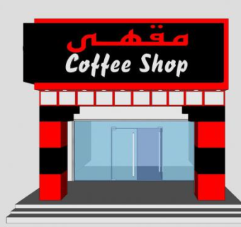 现代咖啡厅SU模型下载_sketchup草图大师SKP模型