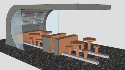 碧玉咖啡店SU模型下载_sketchup草图大师SKP模型