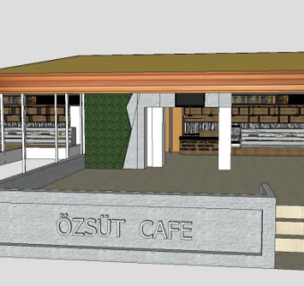 休闲装修咖啡馆SU模型下载_sketchup草图大师SKP模型
