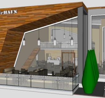 现代咖啡馆咖啡厅SU模型下载_sketchup草图大师SKP模型