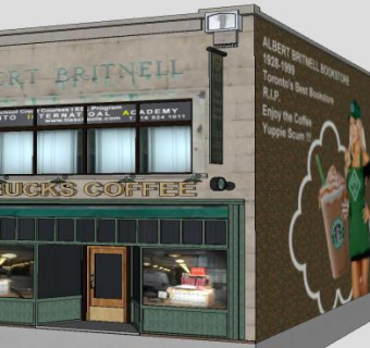 星巴克装饰咖啡厅SU模型下载_sketchup草图大师SKP模型