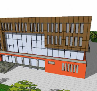 图书馆建筑规划SU模型