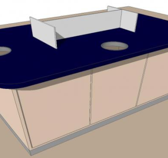 咖啡商店吧台SU模型下载_sketchup草图大师SKP模型