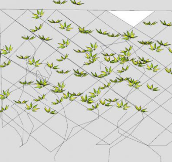 有藤蔓的钢丝网SU模型下载_sketchup草图大师SKP模型