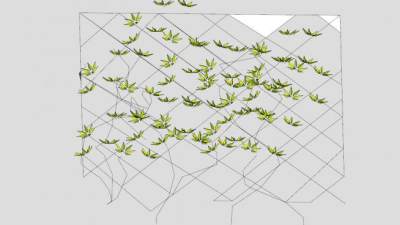 有藤蔓的钢丝网SU模型下载_sketchup草图大师SKP模型