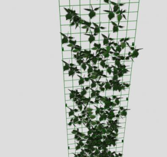 铁格栅上的藤蔓SU模型下载_sketchup草图大师SKP模型