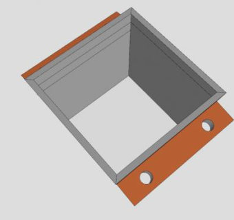 倒棱台花盆架SU模型下载_sketchup草图大师SKP模型