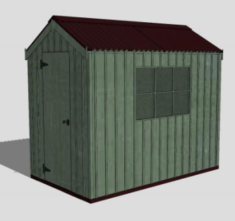 花园棚屋SU模型下载_sketchup草图大师SKP模型