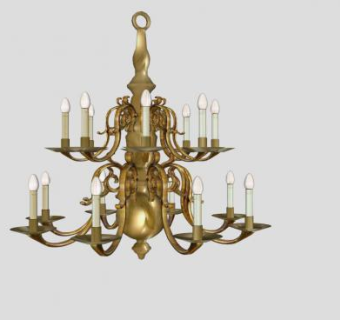 欧式精美吊灯SU模型_su模型下载 草图大师模型_SKP模型