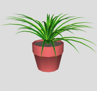 吊兰植物盆栽SU模型下载_sketchup草图大师SKP模型