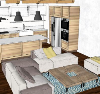 中式家居室内客厅SU模型下载_sketchup草图大师SKP模型