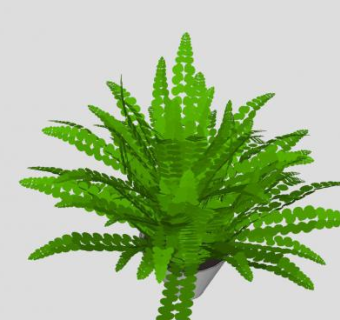 倒圆台白瓷盆盆栽SU模型下载_sketchup草图大师SKP模型