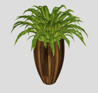 室内观叶单子叶盆栽SU模型下载_sketchup草图大师SKP模型