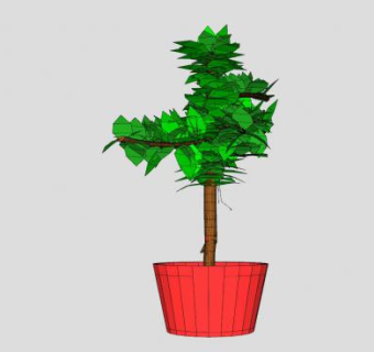花园植物盆栽SU模型下载_sketchup草图大师SKP模型