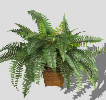 麻绳编织花盆植物SU模型下载_sketchup草图大师SKP模型