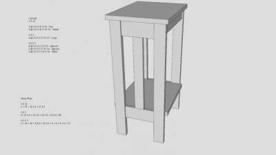 现代上下双层花架SU模型下载_sketchup草图大师SKP模型