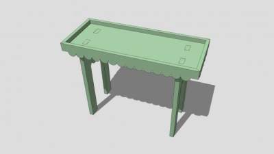 绿色喷漆花园花架SU模型下载_sketchup草图大师SKP模型