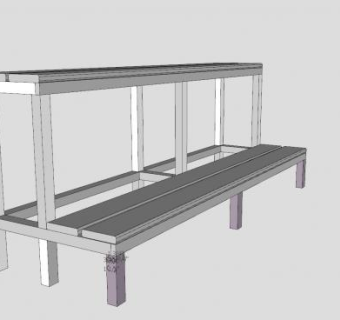 室外庭院花架SU模型下载_sketchup草图大师SKP模型