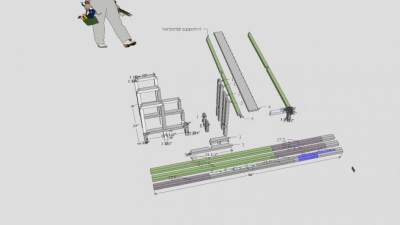 室外花架组件SU模型下载_sketchup草图大师SKP模型