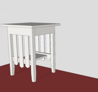 欧式风格陈设花架SU模型下载_sketchup草图大师SKP模型